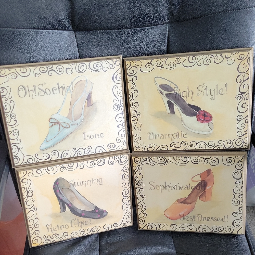 Designer Shoes Wall Plaque Set